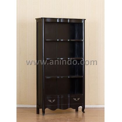 Black Open Bookcase
