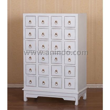 Chest 24 Drawers White