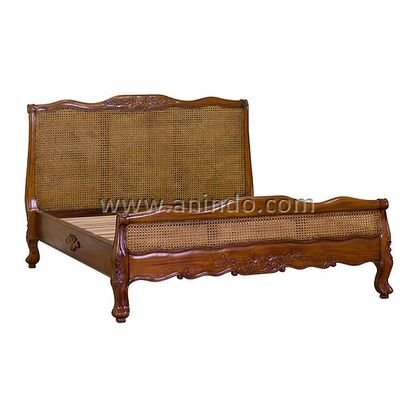 French Rattan Bed