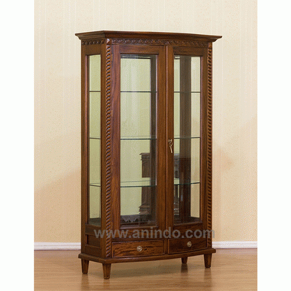 Glass Carved Cabinet