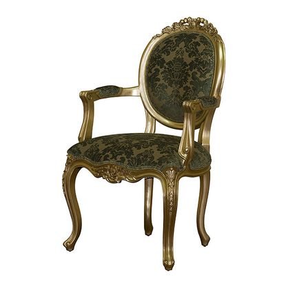 Carved Oval Chair Arm