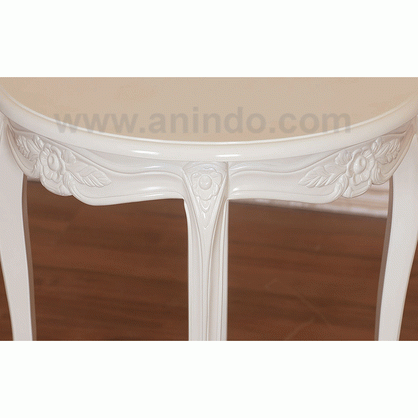 Round Carved Table Small