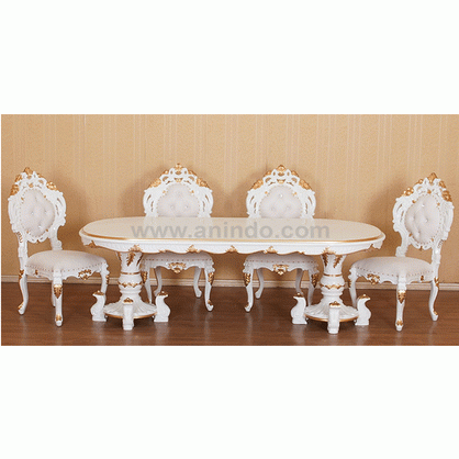 Carved Dining Table Set
