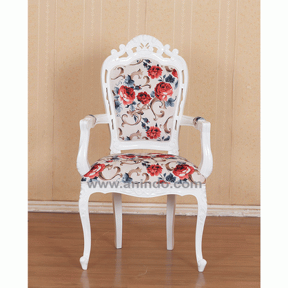 White Arm Dining Chair