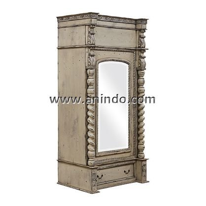 1 Door Mirrored Armoire