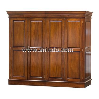 Sleigh 4 Doors Armoire
