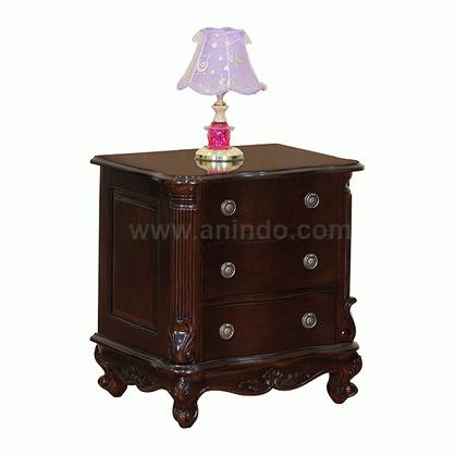 Antique 3 Drawers Bedside