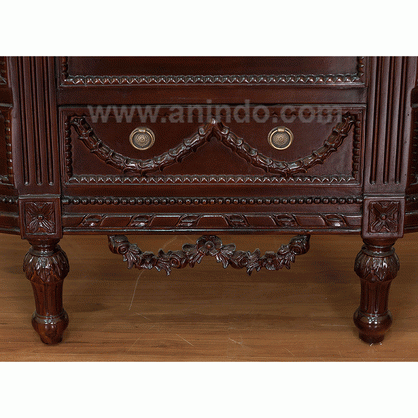 Glass Cabinet Carved