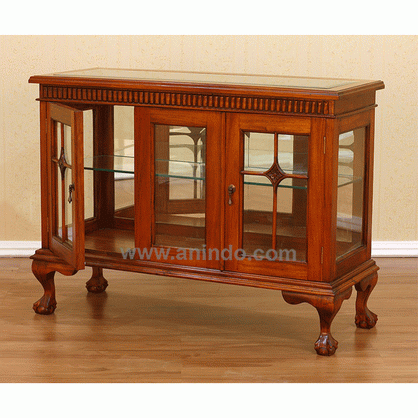 3 Doors glass Cabinet