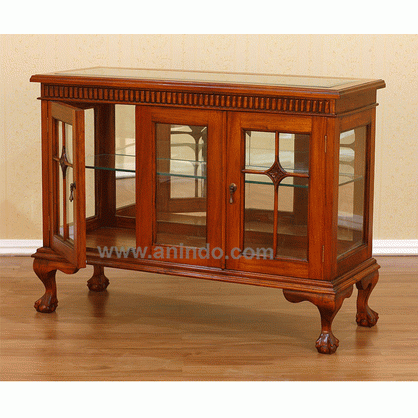 3 Doors glass Cabinet