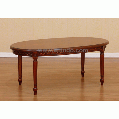 Oval Coffee Table Carved