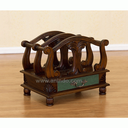 Carved Magazine Rack