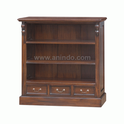 Bookcase 3 Drawers With Shelves