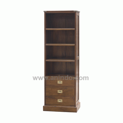 Slim Bookcase 3 Drawers