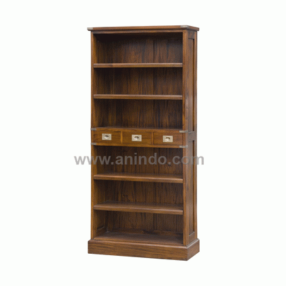 Wide Bookcase 3 Drawers
