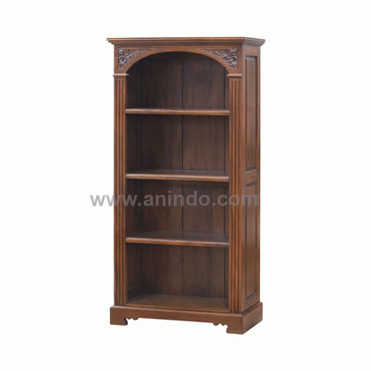 Open Bookcase Carved
