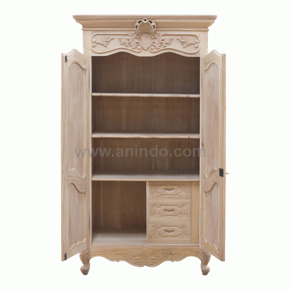 French Carved Wardrobe