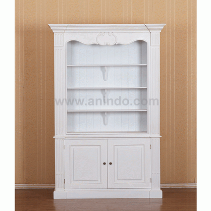 Bookcase 2 Doors Mahogany